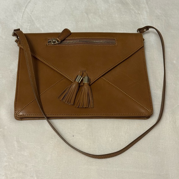 Brown Leather Claudie Pierlot Crossbody Bag - Picture 2 of 9